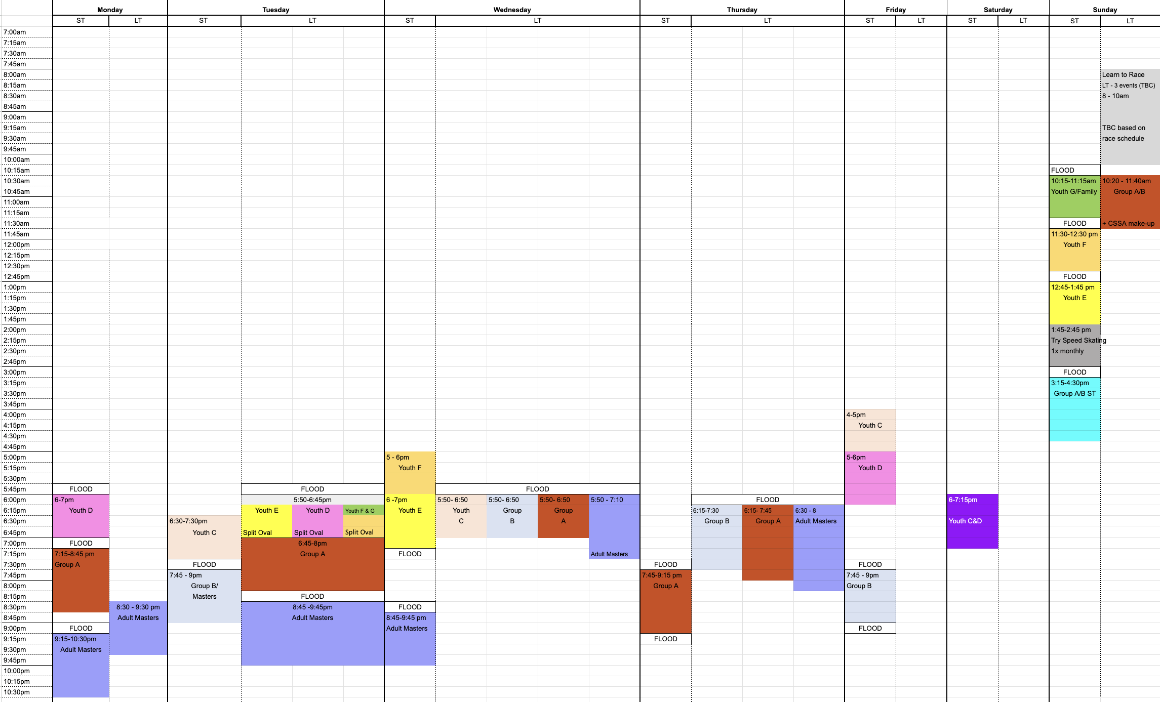 Practice Schedule 25:26